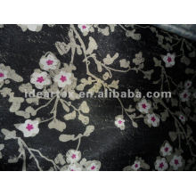 Polyester Flower Printed Satin Fabric for Lady Dress and Sleepwear customize-made